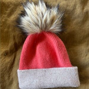 Cozy Pink Knit Pom-Pom Beanie